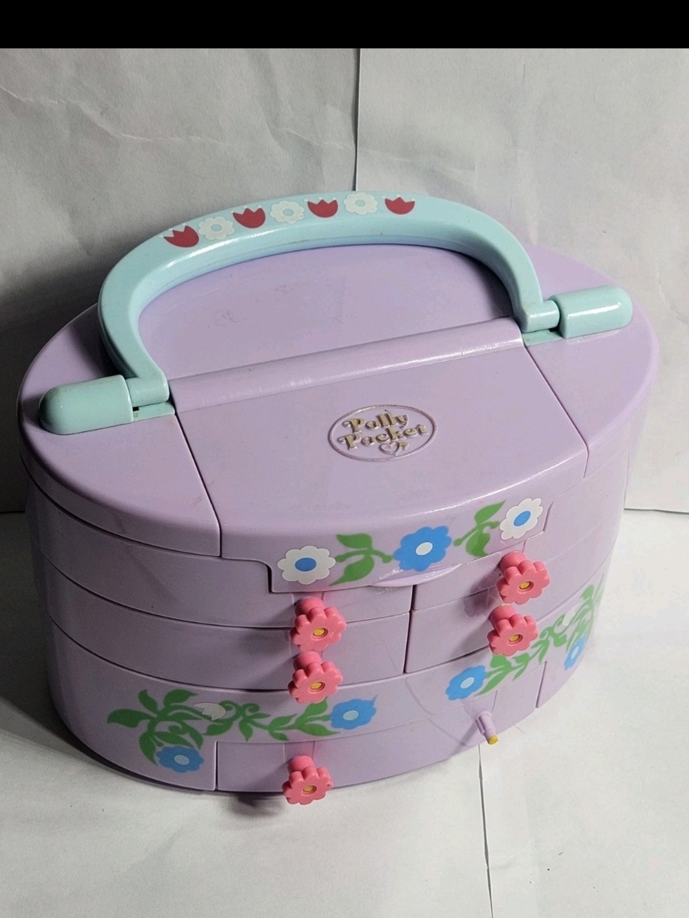 Vintage 1991 Polly Pocket Bluebird Playhouse Purple Jewelry Box No Dolls